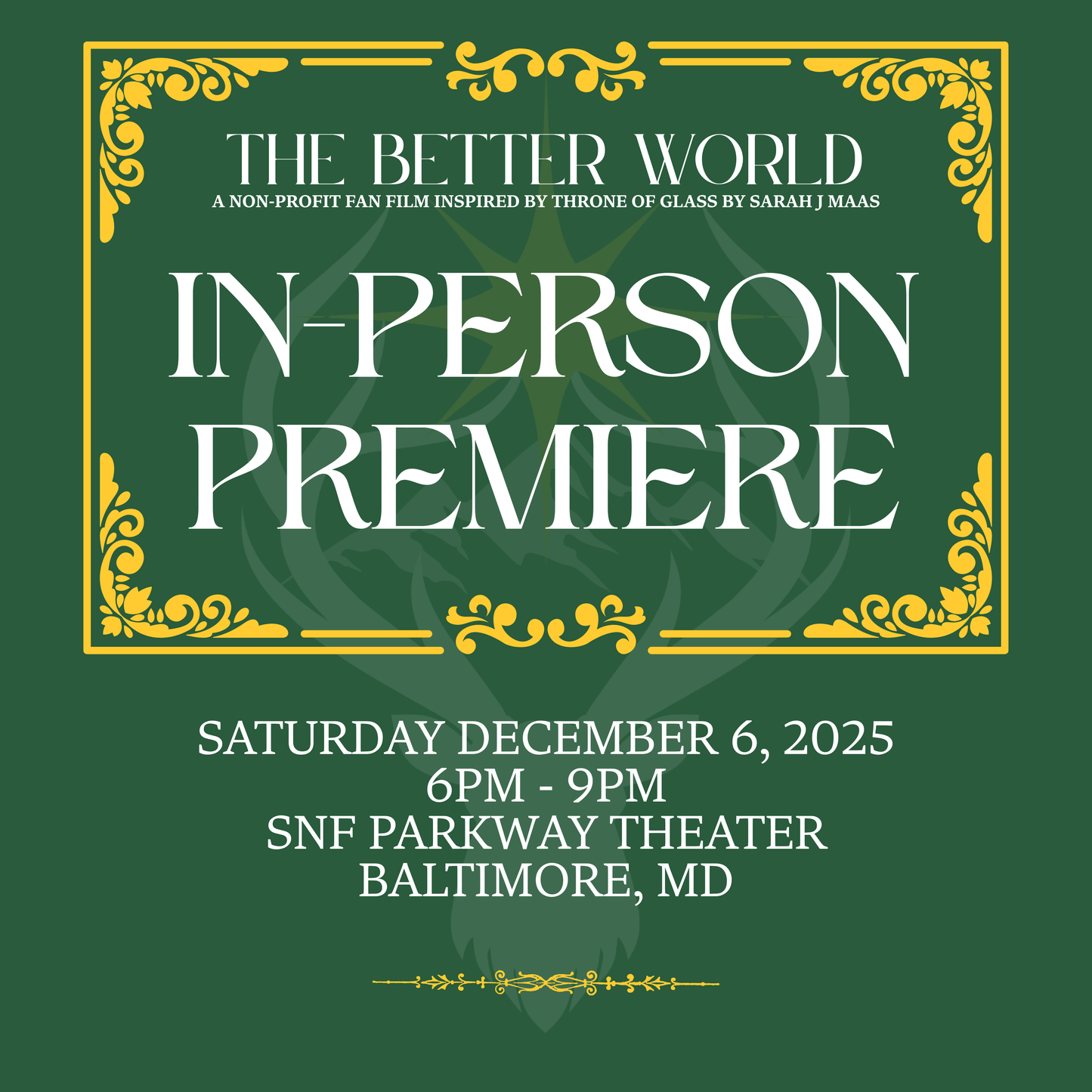 THE BETTER WORLD: In-Person Premiere Tickets